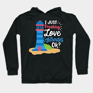 Funny Lighthouse Illustration Hoodie